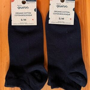 Basics by Quinn Organic Crew Cut Cotton Socks 2 Pairs